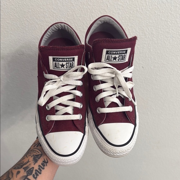 Converse Maroon Low-Top Sneakers - Picture 3 of 6